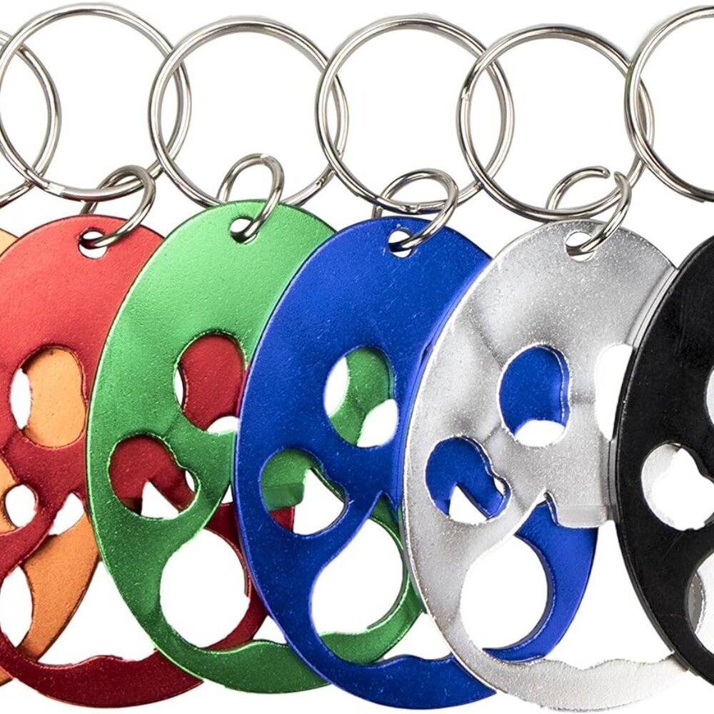 Dog Paw Keychain Bottle Opener Beer Opener Tool, Key Tag Chain Ring, 6 Piece